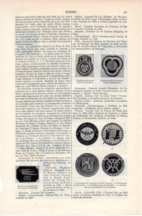 LAMINA V07611: Emblema del Automovil Club de Dinamarca