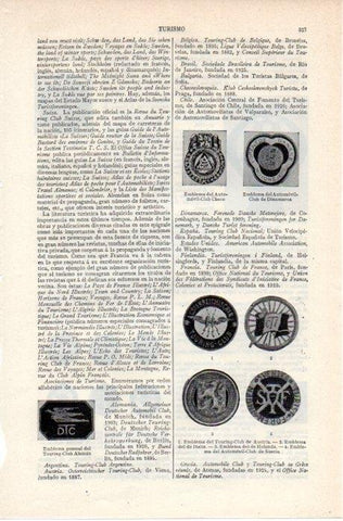 LAMINA V07611: Emblema del Automovil Club de Dinamarca
