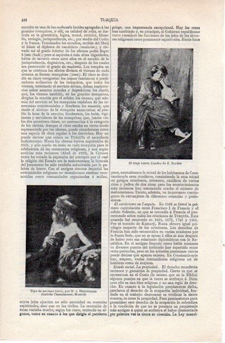 LAMINA V07642: El traje turco por E. Bordes
