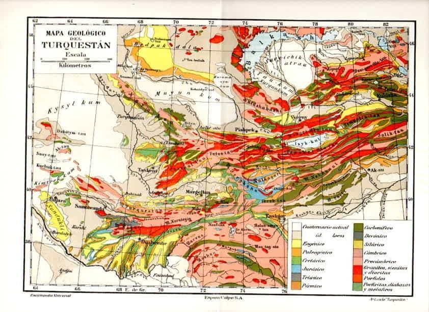 LAMINA V07636: Mapa geologico del Turquestan