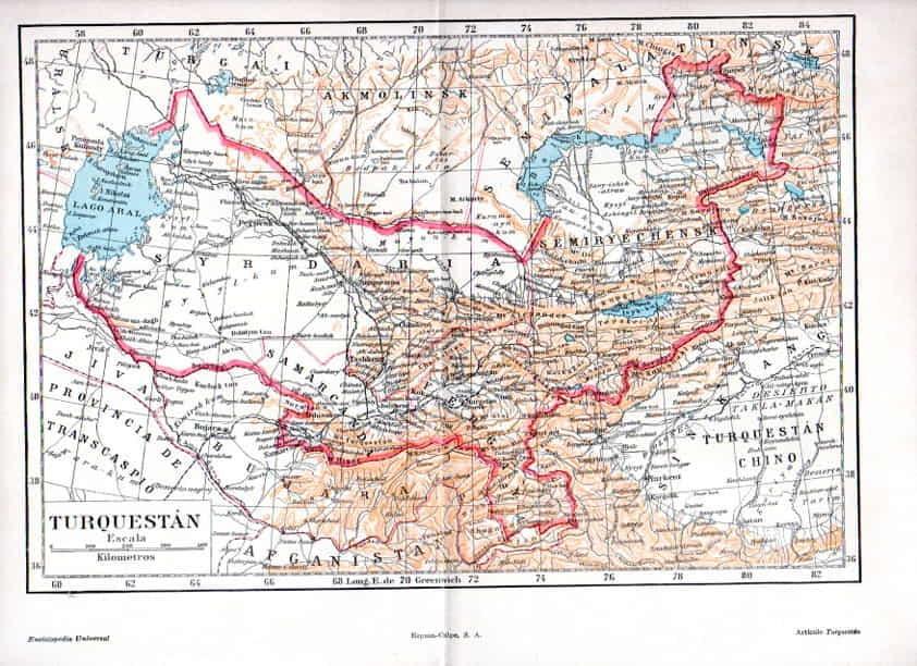 LAMINA V07635: Mapa de Turquestan
