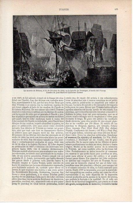 LAMINA V07632: La muerte de Nelson por Turner