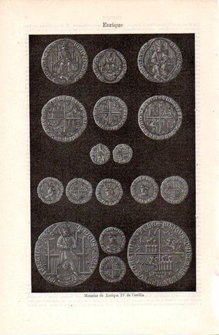 LAMINA V07985: Monedas de Enrique IV de Castilla 