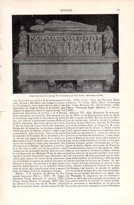 LAMINA V07979: Tumba de Enrique VII de Alemania
