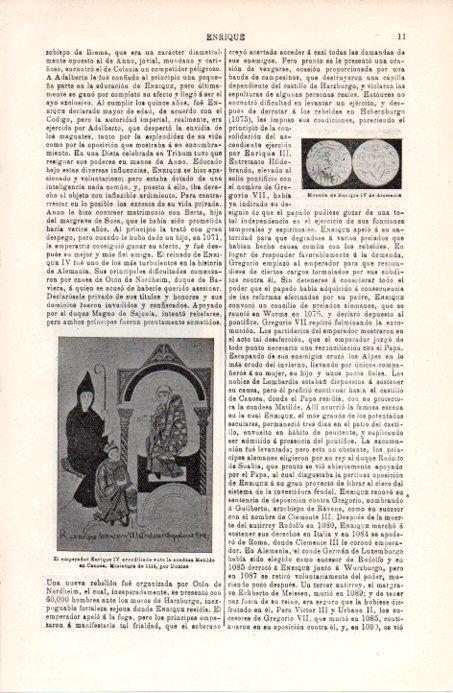 LAMINA V07977: El emperador Enrique IV y Matilde por Donizo