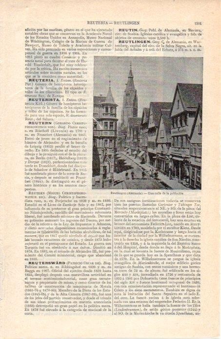 LAMINA V07972: Calle de Reutlingen en Alemania