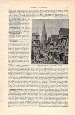 LAMINA V07972: Calle de Reutlingen en Alemania