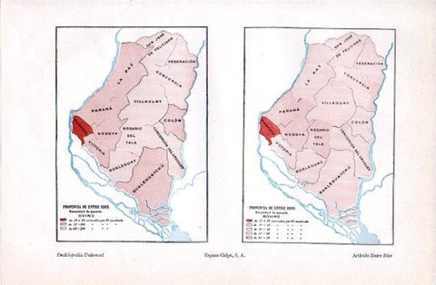 LAMINA V08010: Mapa densidad de ganado en Entre Rios