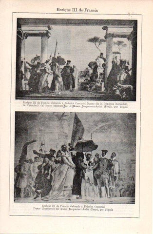 LAMINA V07990: Enrique III de Francia visitando a Contarini, por Tiepolo