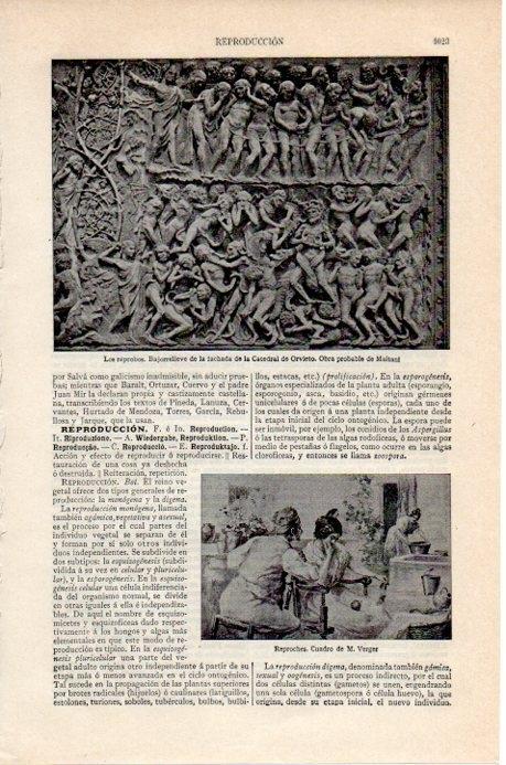 LAMINA V07929: Bajorrelieve de la Catedral de Orvieto
