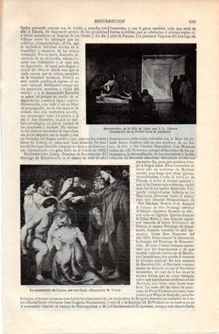 LAMINA V07950: La resurreccion de Lazaro, por Van Dyck