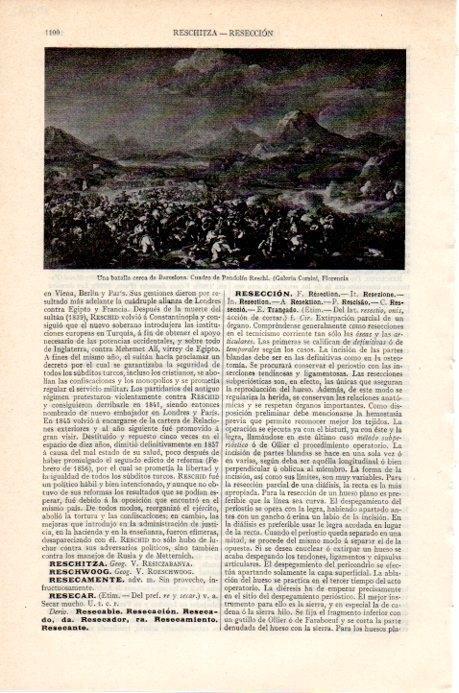 LAMINA V07942: Una batalla cerca de Barcelona, por Reschi