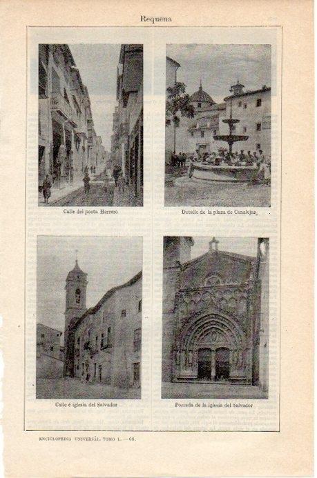 LAMINA V07939: Calles e iglesia en Requena