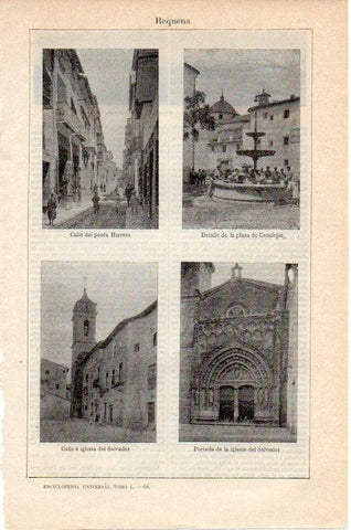 LAMINA V07939: Calles e iglesia en Requena
