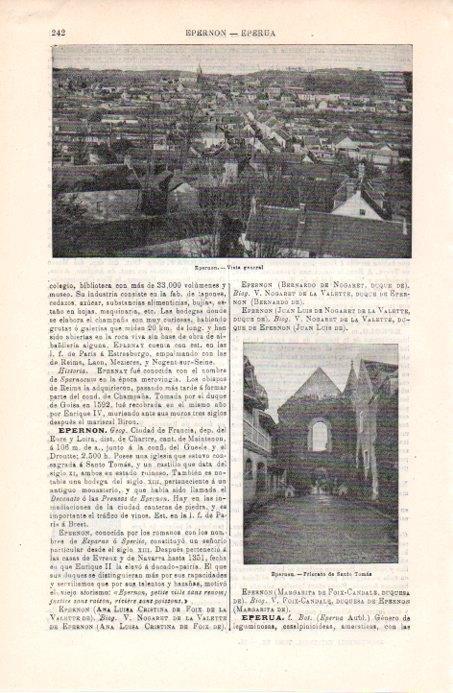 LAMINA V08013: Vistas de Epernon, Francia