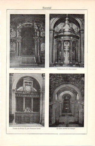 LAMINA V08106: Altar y tabernaculo de El Escorial