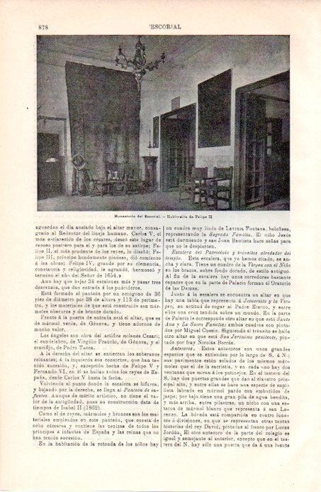 LAMINA V08103: Habitacion Felipe II en El Escorial