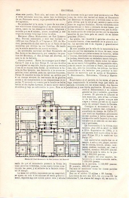 LAMINA V08098: Planta del Monasterio de San Lorenzo del Escorial