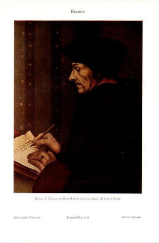 LAMINA V08033: Retrato de Erasmo, por Holbein el Joven