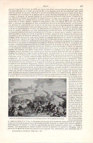 LAMINA V08031: Batalla de las Eras, grabado