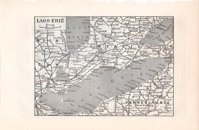 LAMINA V08038: Mapa lago Erie
