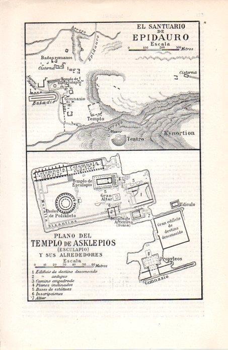 LAMINA V08017: Plano del Templo de Asklepios y Santuario de Epidauro
