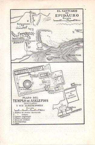 LAMINA V08017: Plano del Templo de Asklepios y Santuario de Epidauro