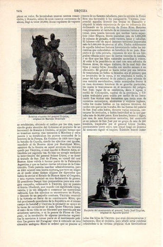 LAMINA V07776: Estatua ecuestre del General Urquiza