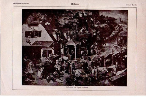 LAMINA V07803: Refranes por Pedro Brueghel