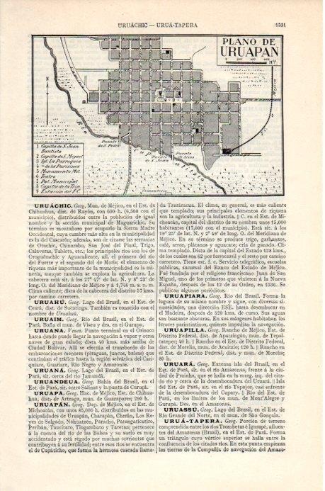 LAMINA V07785: Plano de Uruapan Mejico