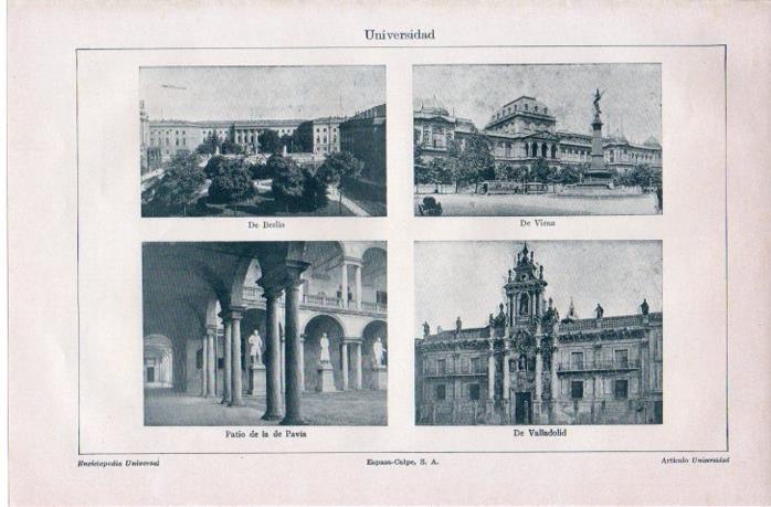 LAMINA V07718: Universidad de Berlin de Viena de Pavia y de Valladolid