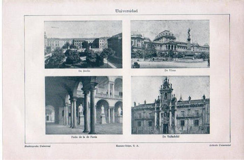 LAMINA V07718: Universidad de Berlin de Viena de Pavia y de Valladolid