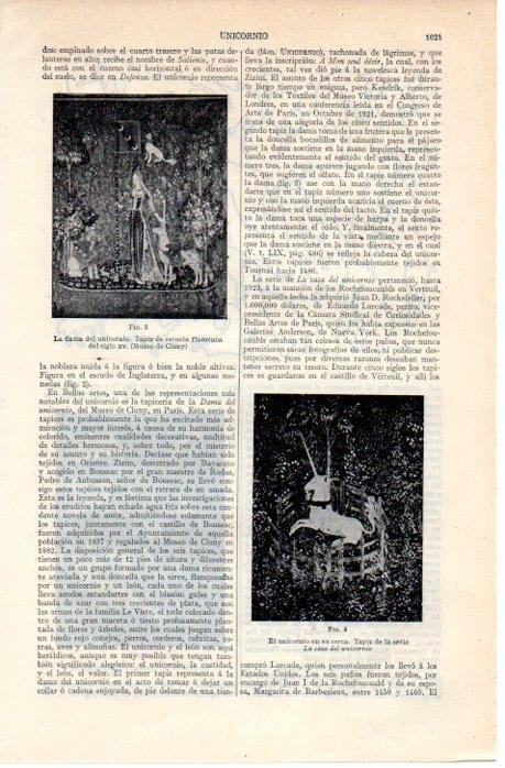 LAMINA V07711: El unicornio en su cerca tapiz