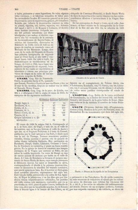 LAMINA V07706: Claustro de la iglesia de Unate, Navarra