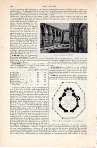 LAMINA V07706: Claustro de la iglesia de Unate, Navarra