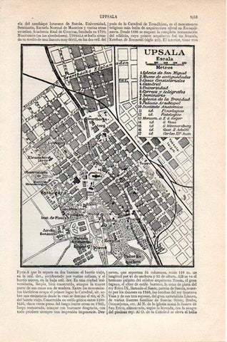 LAMINA V07745: Plano de Upsala, Suecia