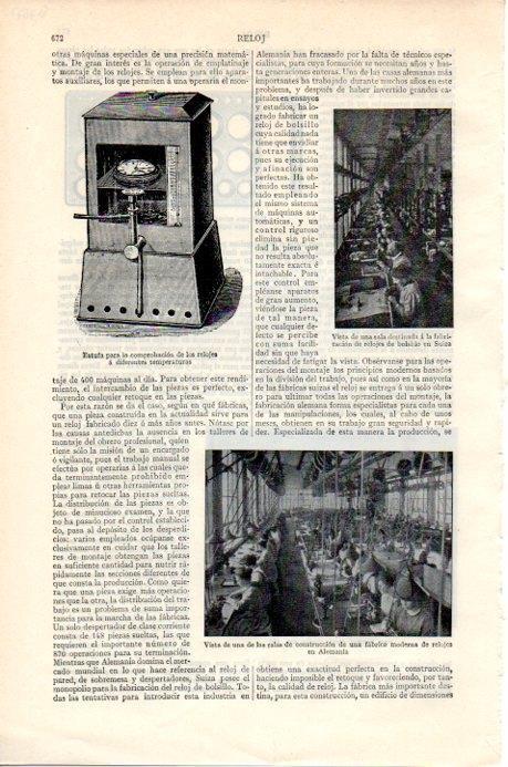 LAMINA V07877: Fabrica de relojes en Alemania