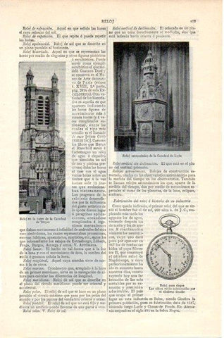 LAMINA V07870: Reloj de la Catedral de Troyes