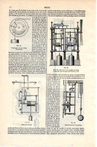 LAMINA V07866: Reloj de bascula