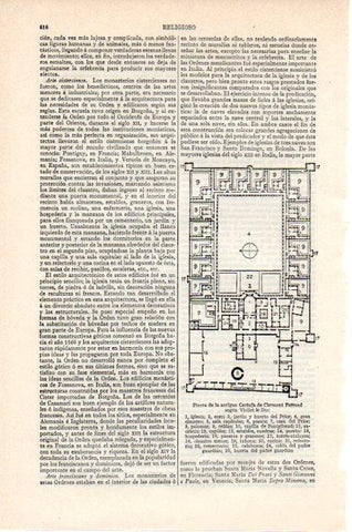 LAMINA V07862: Planta de la Cartuja de Clermont Ferrand