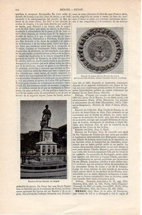LAMINA V07907: Estatua del rey Renato en Angers