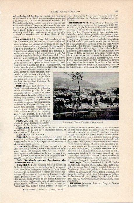 LAMINA V07898: Vista de Remiremont, Francia