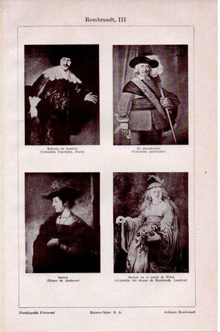 LAMINA V07893: Retratos pintados por Rembrandt