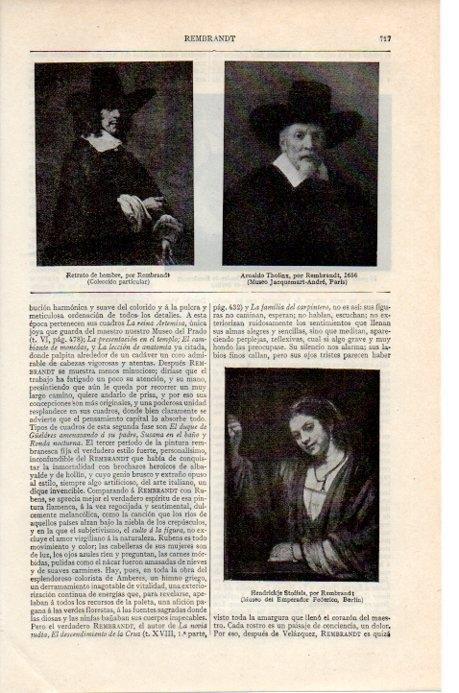 LAMINA V07891: Retratos por Rembrandt II