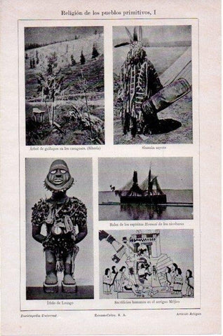 LAMINA V07857: Religion de los pueblos primitivos I