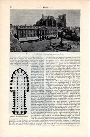 LAMINA V07829: La Plaza Real de Reims antes de 1914