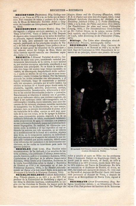 LAMINA V07826: El cantante Reichmann por Trubner