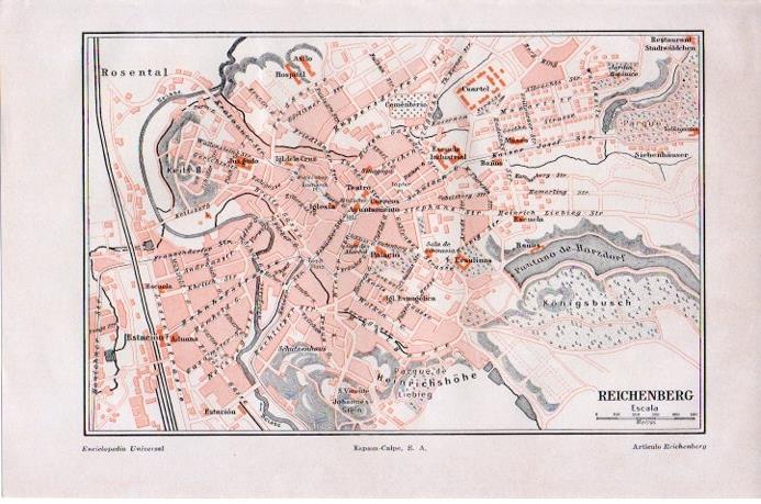 LAMINA V07824: Plano de Reichenbertg, Alemania