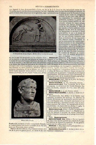 LAMINA V07821: Busto Marco Atilio Regulo 