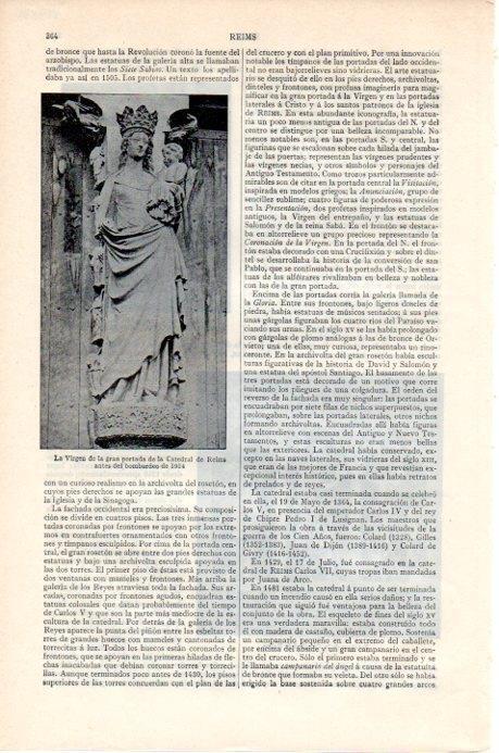 LAMINA V07831: La Virgen de la Catedral de Reims